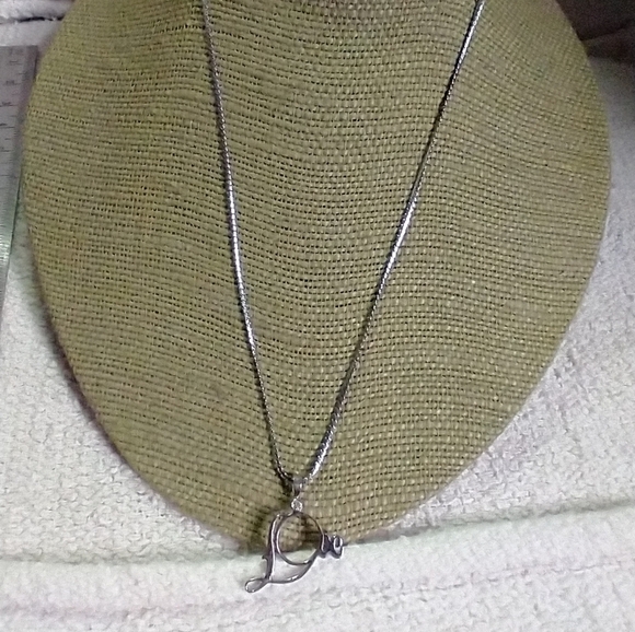 Silvertone love crystal necklace - Picture 1 of 5